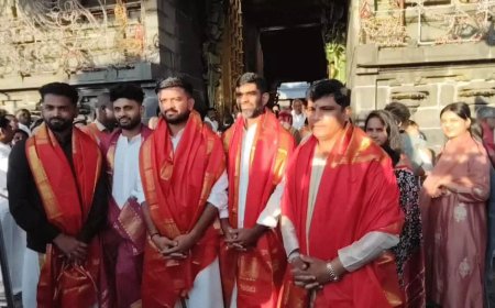 తిరుమ‌ల‌లో అమెరికా క్రికెట్ జ‌ట్టు,. శ్రీవారి స‌న్నిధిలో త‌న్మ‌యం