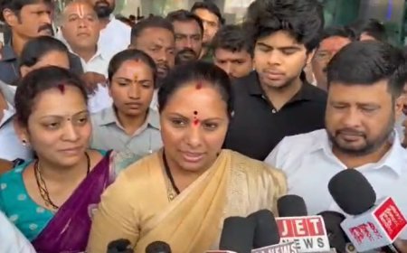 తిరుపతిలో కల్వకుంట్ల కవితకు ఘన స్వాగతం