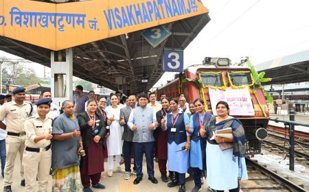 ALL-WOMEN CREW TRAIN FLAGGED OFF