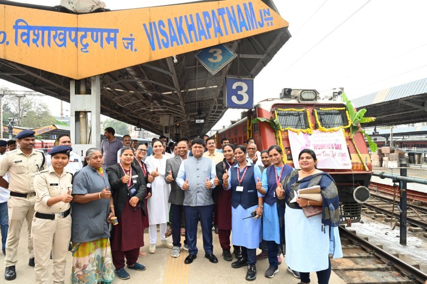 ALL-WOMEN CREW TRAIN FLAGGED OFF
