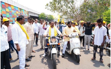 చంద్రబాబు 76వ జన్మదిన వేడుకలు.. యువసేన భారీ బైక్ ర్యాలీ