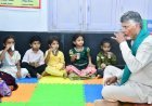 Naidu Shares Ragi Malt With Children