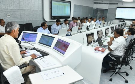 Naidu Reviews Governance, Health and Agriculture