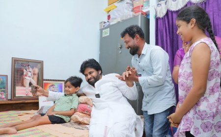 Pawan Kalyan Visits Ailing Fan in Warangal
