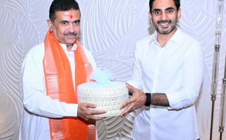Lokesh Discusses Governance With Adhikari