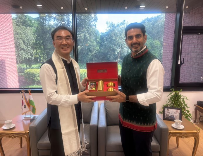Lokesh Meets Korean Ambassador