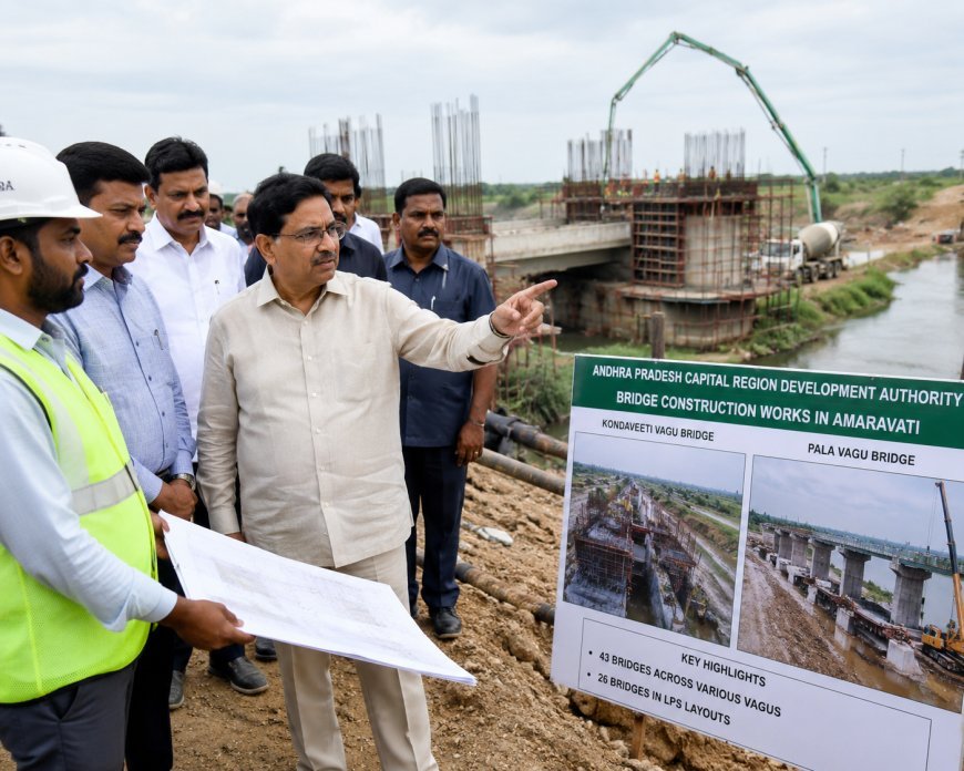 Narayana Reviews Bridge Construction in Amaravati
