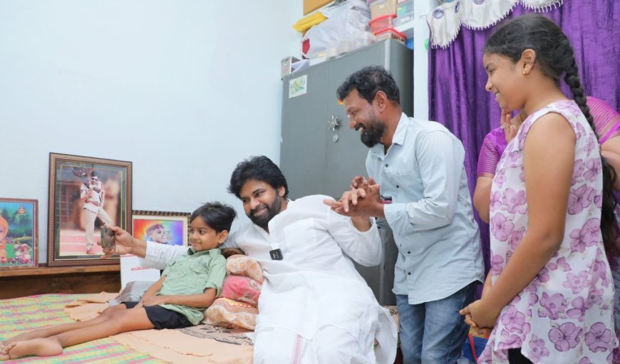 Pawan Kalyan Visits Ailing Fan in Warangal