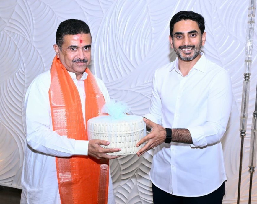 Lokesh Discusses Governance With Adhikari